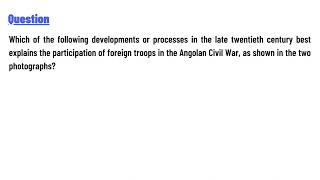 Which of the following developments or processes in the late twentieth century [upl. by Dugan460]