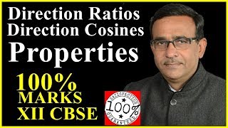 Class 12 Maths Three Dimensional Geometry direction cosines direction ratios CBSE 2019 [upl. by Bloom]