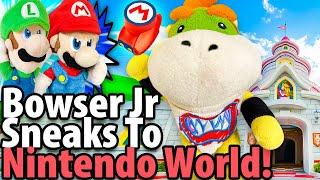 Crazy Mario Bros Bowser Jr Sneaks To Nintendo World [upl. by Noiraa]