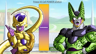 Frieza VS Cell POWER LEVELS  DBZ  DB Online  DBS [upl. by Obnukotalo]