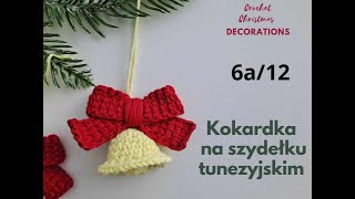 Kokardka na szydełku tunezyjskim  Crochet bow [upl. by Yklam]