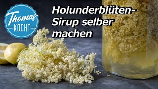 Holunderblütensirup selber machen  ohne Zitronensäure  Hugo Rezept [upl. by Alika]