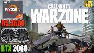 Call of Duty Warzone  RTX 2060  Ryzen 5 3600  1080P amp 1440P  Low amp High Settings [upl. by Yniatirb]