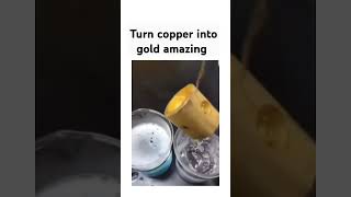 turn Copper into Gold amazing 🙀 instagram shorts youtubeshorts explore physicswallah [upl. by Loggia]