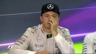 F1 Title Decider Rosberg and Hamilton Reaction [upl. by Maite]