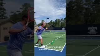 The tennis forehand technique  how to hit an angle [upl. by Justina923]