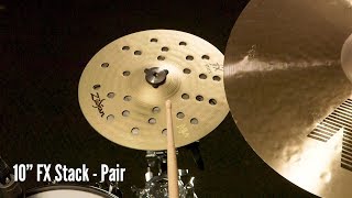 Zildjian Sound Lab 10quot FX Stack  Pair amp HiHat Played on Kit [upl. by Goulette]