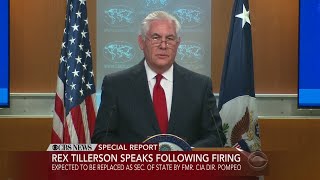 Special Report Rex Tillerson Speaks After Being Fired [upl. by Werbel802]