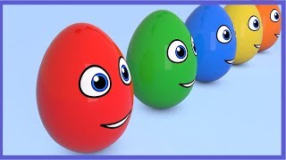 Learn Colors With Colorful Egg Surprises Fun Toys And Candy [upl. by Alekat66]