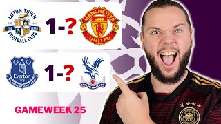 Premier League Gameweek 25 Predictions amp Betting Tips  Luton Town vs Man United [upl. by Ardnoik]