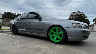 Budget BA Falcon Drift Car Gets Upgrades Coil Overs Brakes Cooling amp More [upl. by Divadnahtanoj]