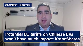 Potential EU tariffs on Chinese EVs wont have much impact KraneShares says [upl. by Yatnoed67]