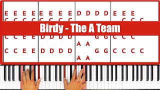 The A Team Piano  How to Play Birdy The A Team Piano Tutorial [upl. by Eserahs]