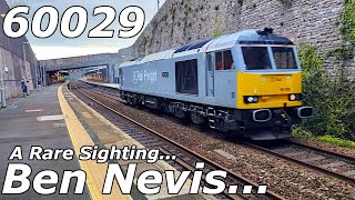 60029 Ben Nevis Passes Teignmouth Station  Rare Sighting  101124 [upl. by Jenna737]