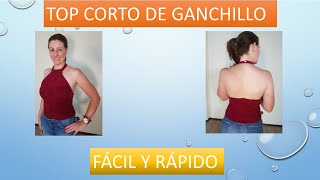 Top corto de ganchillo  Adriana Crochet crochet aprendecrochet [upl. by Etteuqram]