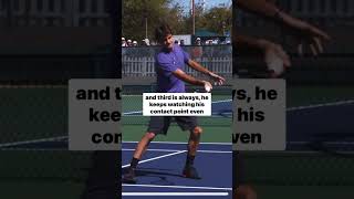 The KEY to Roger Federers BEAUTIFUL forehand volley slow motion analysis [upl. by Prospero]