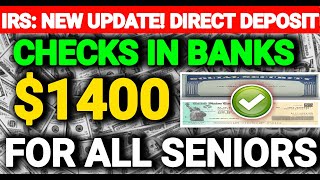 IRS New Update Direct Deposit Of 1400 Stimulus Checks In Bank Accounts All Seniors On SSI SSDI VA [upl. by Atsyrc449]