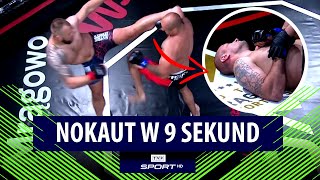 Wystarczyło 9 SEKUND BRUTALNY nokaut w trakcie gali MMA RWC 5 w Mrągowie [upl. by Laurent467]