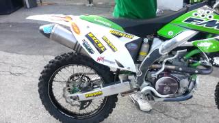 kx450f Leo Vince x3 carbon titanium pipe race [upl. by Dearden259]