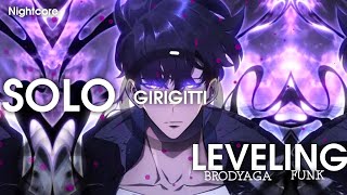 Solo leveling Nightcore brodyaga funk phonk officele Lyrics video [upl. by Annaesor]