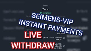 SEIMENSVIP  THE BEST HIGH PROFIT RATE PLATFORM FOR CRYTO INVESTMENT  FREE USDT WITH EXTRA INCOME🤑 [upl. by Yednarb965]