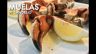 MUELAS DE CANGREJO 🦀  Pinzas de cangrejo con mantequilla de ajo32 [upl. by Wasson744]