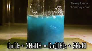 Copper Chloride Sodium Hydroxide Reaction [upl. by Creigh]