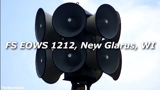 FS EOWS 1212 Tornado Siren Test  HiLo Alternate Wail Alert Wail  New Glarus Green Co WI [upl. by Sculley709]