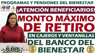 🚨 Banco del Bienestar  ¿Cuál es el límite de retiro en cajeros y ventanillas ¡Infórmate [upl. by Bonnette]