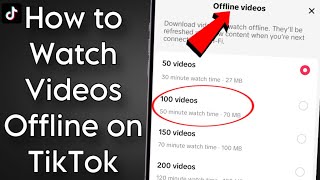 How to Watch Videos Offline on TikTok  Download Offline Videos On Tiktok [upl. by Quinby]