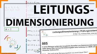 Aufgabe 005  Leitungsdimensionierung  Leitungsberechnung  VDE 0298  Mathe  Elektroniker [upl. by Kayne659]