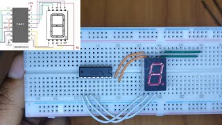 BCD to 7 Segment Decoder  BCD to 7 segment decoder using IC 7447 [upl. by Oivatco]