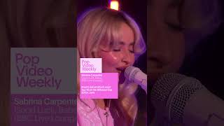 Sabrina Carpenter quotGood Luck Babe BBC Live Loungequot Pop Video Weekly [upl. by Dyob]