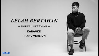 Lelah bertahan  Noufal Oktavian Karaoke piano  Male Key [upl. by Stone714]