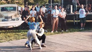 Boogie Woogie Dance Improvisation  Ludo amp Stacy ludostacy youtube dancing swing show viral [upl. by Nedyah]