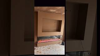 How We Built Tv Media Wall With Fire Place asmr shorts [upl. by Maritsa]