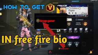 How to get V badge in free fire max Id to look more attractive 😎 [upl. by Sigismund997]