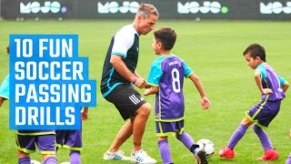 10 Best Soccer Passing Drills for U8 U10 and U12  Fun Soccer Drills by MOJO [upl. by Bern]