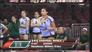 Rainbow Wahine Volleyball 2010  3 Hawaii Vs Utah State Part 1 of 8 [upl. by Saibot]