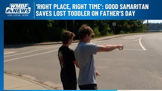 ‘Right place right time’ Good Samaritan saves lost toddler on Father’s Day [upl. by Amethyst]