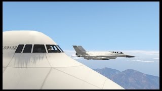 Shooting down the jumbo airplanes in GTA 5 [upl. by Zetrok]