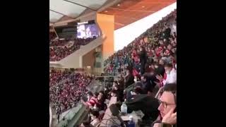 OVACION a Falcao y le cantan en el Wanda la HINCHADA del ATLETICO MADRID [upl. by Tressa]