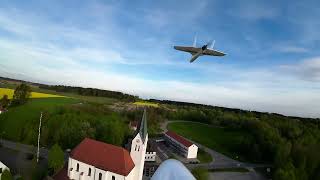 Funjet Ultra 2 FPV Low Altitude Formation flight with DJI O3 on Pan [upl. by Enoryt]