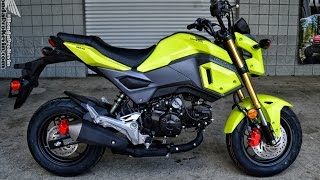 2017 Honda Grom 125 WalkAround Video  Bright Yellow  Motorcycle Reviews at HondaProKevincom [upl. by Terbecki856]