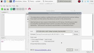 Install MicroPython on ESP32 using Thonny Python IDE on Raspberry Pi [upl. by Esmeralda]