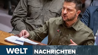 UNSICHERHEITSRAT Selenskyj äußert sich zum Krieg in der Ukraine  WELT Stream [upl. by Tannenbaum672]