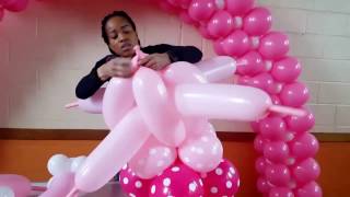 Tutorial Minnie Mouse balloon columnstandee lifesize [upl. by Michella619]