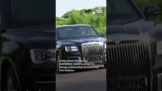 Putin takes Kim Jong Un for luxury ride after gifting him Russianbuilt limousine [upl. by Erialcyram]