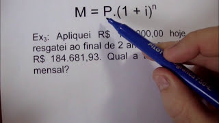 Matemática Financeira  Juros compostos Cálculo da taxa de juros [upl. by Ettener]