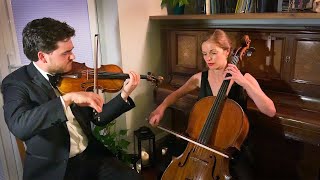 Duet violin amp cello STRAVINSKY Pulcinella Suite Serenata StayHome WithMe [upl. by Lehcyar]